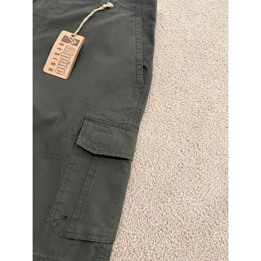 NWT Bundle - Alpine Design Men Shorts Size 40 Green Tan Cargo Chino Media Pocket